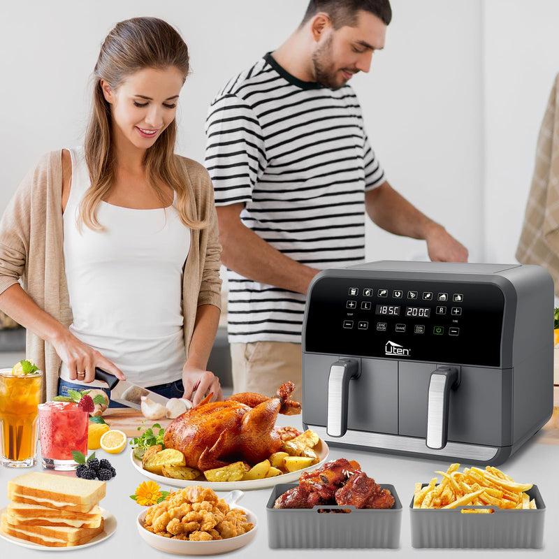 Uten 10L Digital Air Fryer Oven: 12 Preset Menus, LED Touch