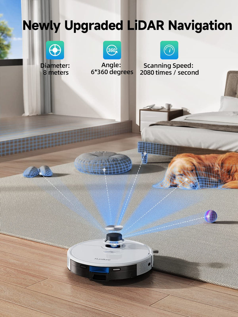 HONITURE Robot Vacuum Cleaner with Mop, 3500pa, WiFi/App