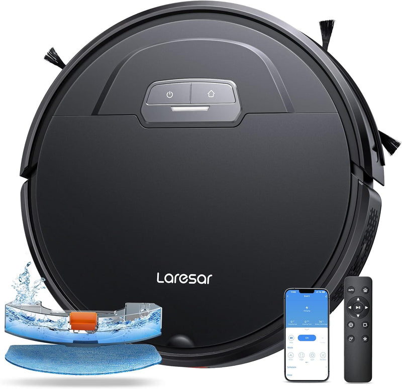 Laresar Robot Vacuum 4500Pa with Auto Carpet Boost, Smart App Control