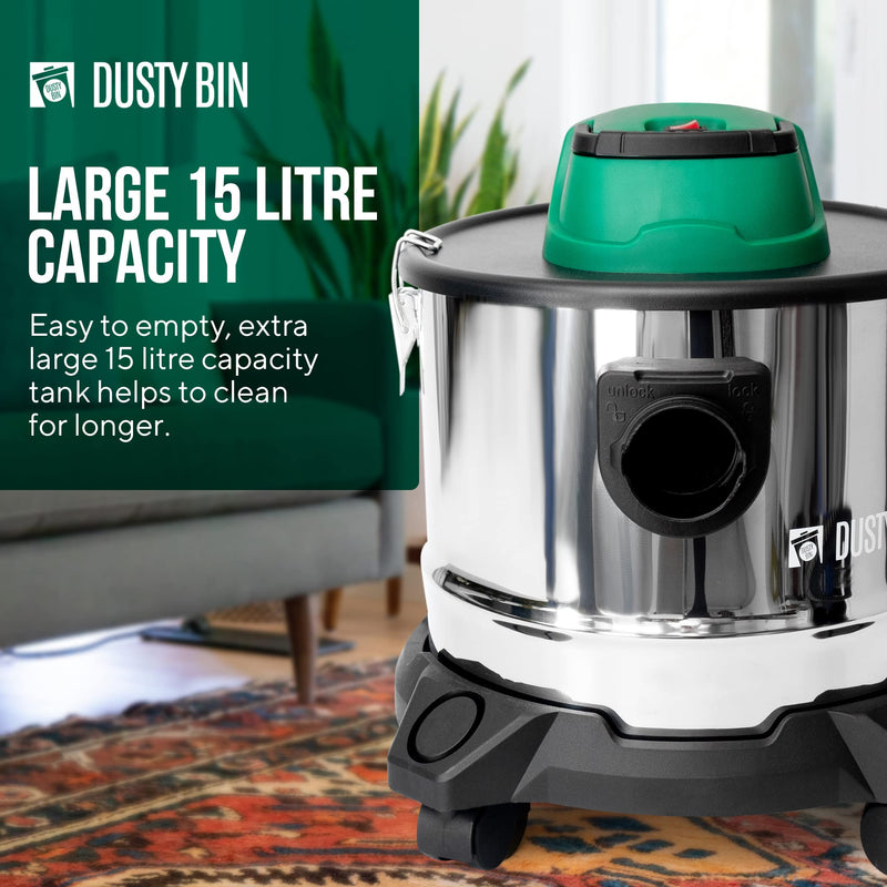 Dusty Bin DB19R Rechargeable Ash Vacuum - Cordless Fireplace Vac