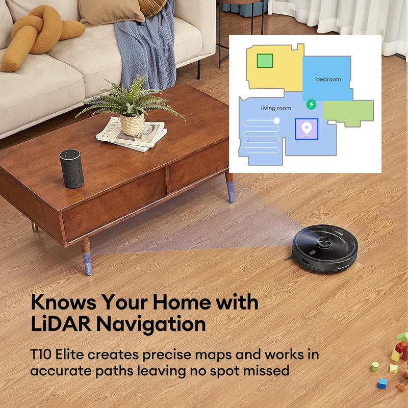 Ultenic T10 Elite Robot Vacuum: Self-Emptying, LiDAR Navigation