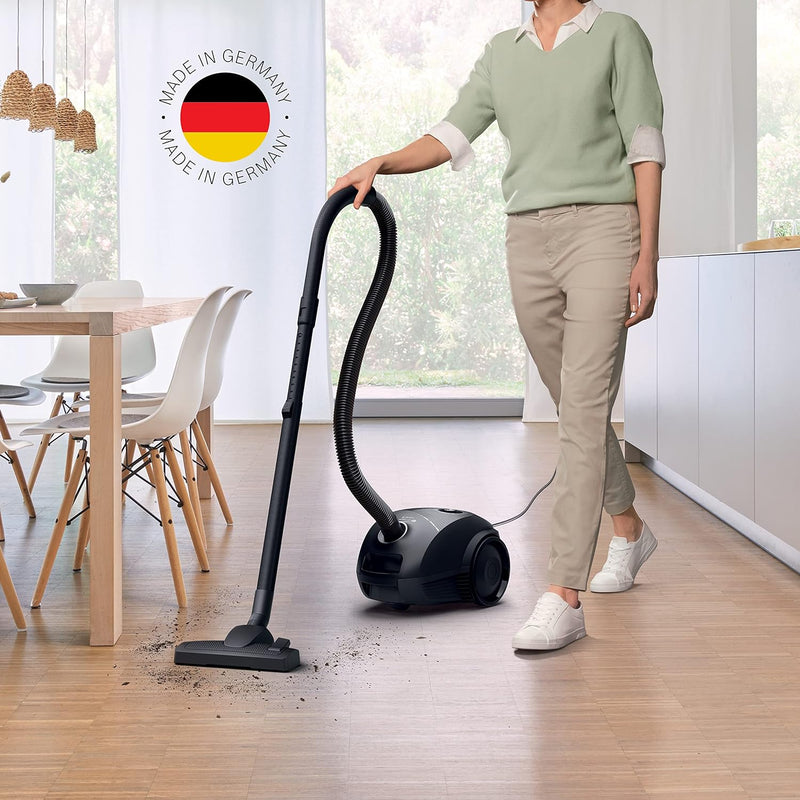 Bosch Serie 2 ProEco Bagged Cylinder Vacuum Cleaner, 600W, Black