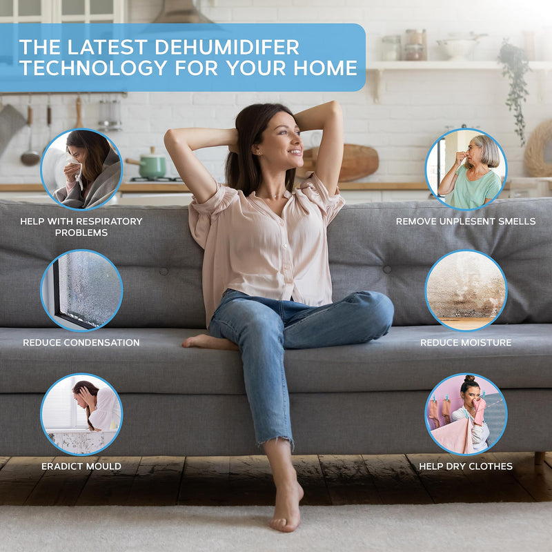 MONHOUSE Premium Home Dehumidifier: Remote Controlled, LED Display